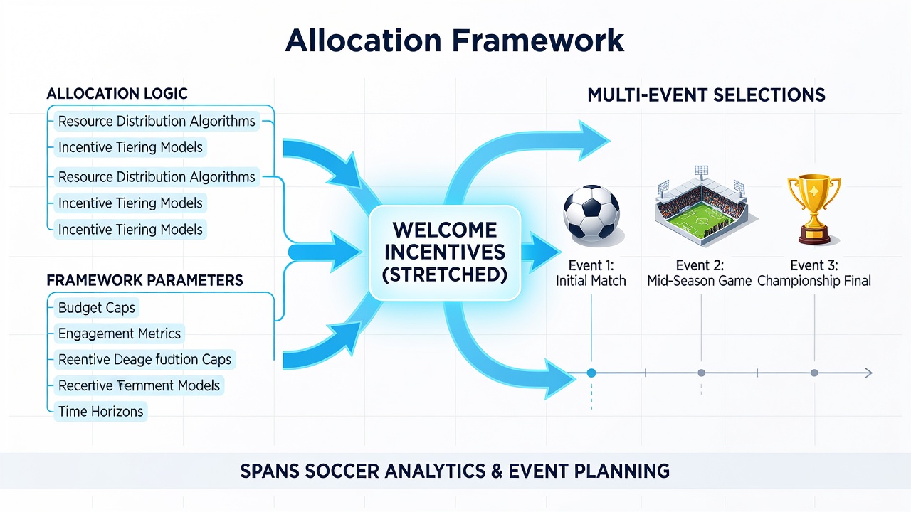 Illustration of multi-event betting selections blending soccer accumulators with horse racing circuits under incentive allocation rules